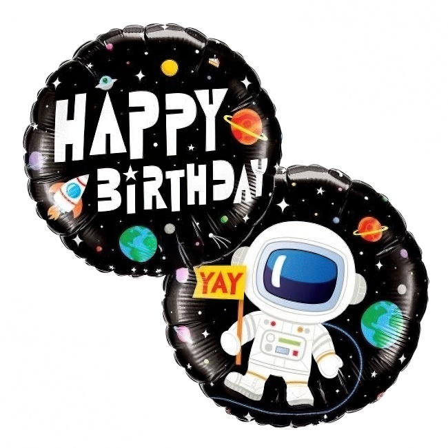 Okrugli folijski balon – astronaut Yay, 18″