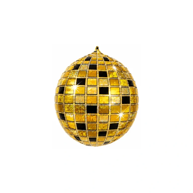 4D folijski balon – zlatna disko lopta