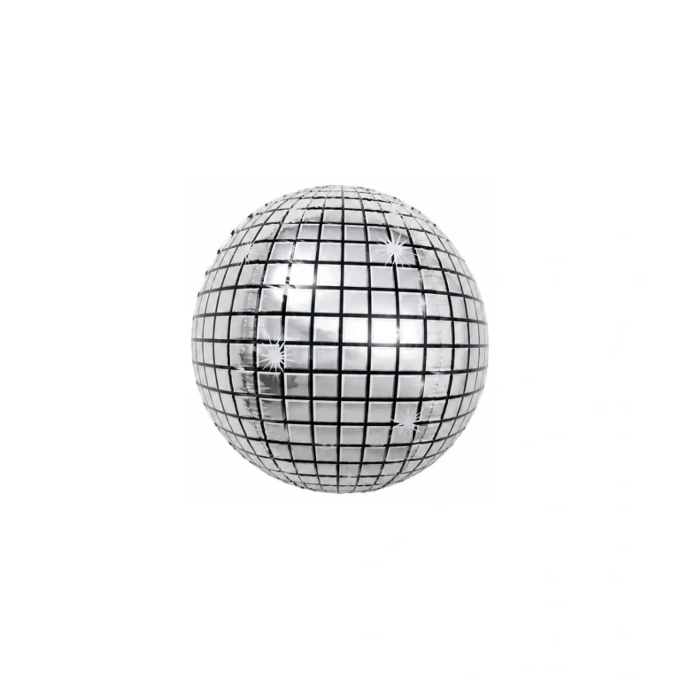 4D folijski balon – srebrna disko lopta