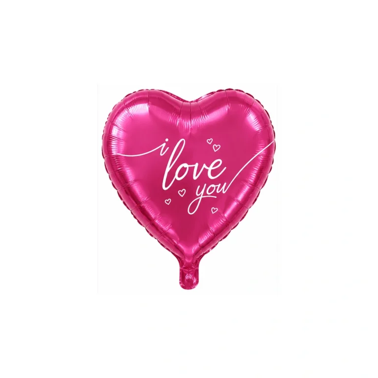 Folijski balon srce – Love You, rozi, 18″