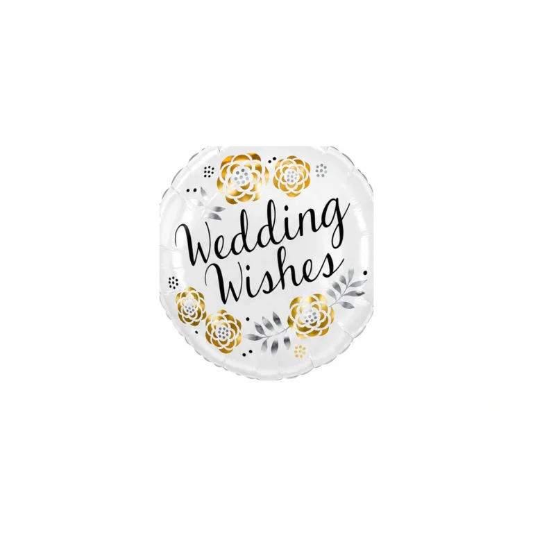 Okrugli folijski balon – Wedding Wishes, 18″
