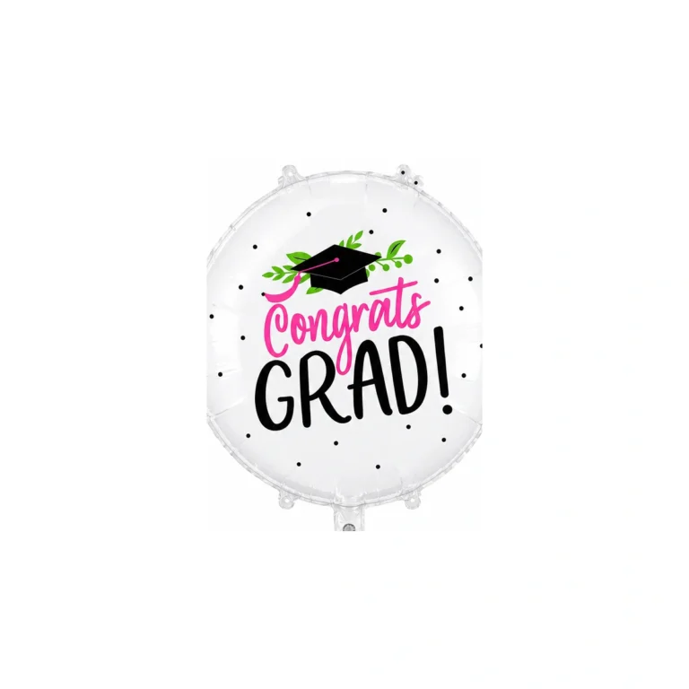 Okrugli folijski balon – Congrats Grad, 18″