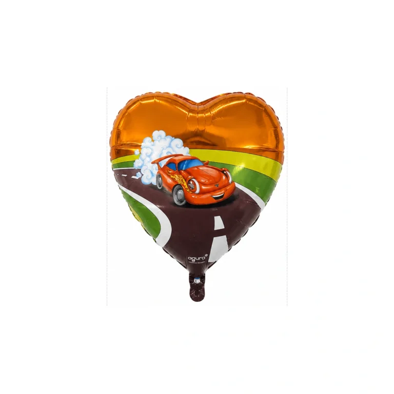 Folijski balon srce – sportski automobil, 18″