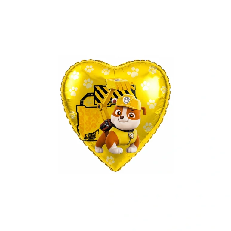 Folijski balon srce Rubble – žuti, 18″