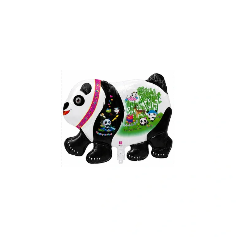 Folijski balon – panda sa šarenim motivima