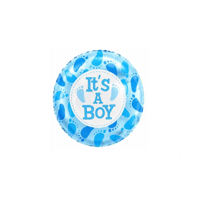 Okrugli folijski balon – It's a Boy, svijetloplavi, 18″