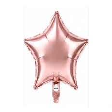 Folijski balon zvijezda – zlatno-rozi saten, 18″