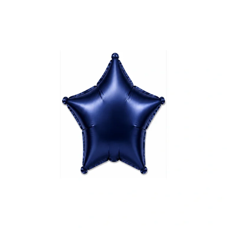 Folijski balon zvijezda – tamnoplavi saten, 18″