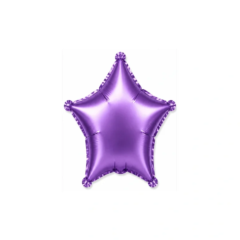 Folijski balon zvijezda – ljubičasti saten, 18″