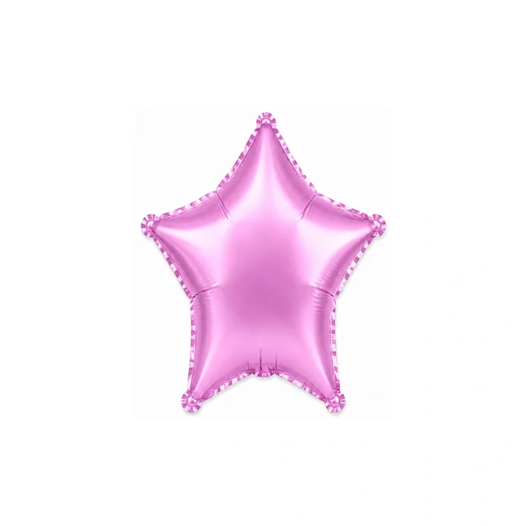 Folijski balon zvijezda – lila-rozi saten, 18″