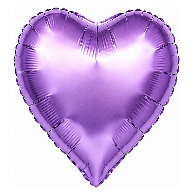Folijski balon srce – svijetloljubičasti saten, 18″