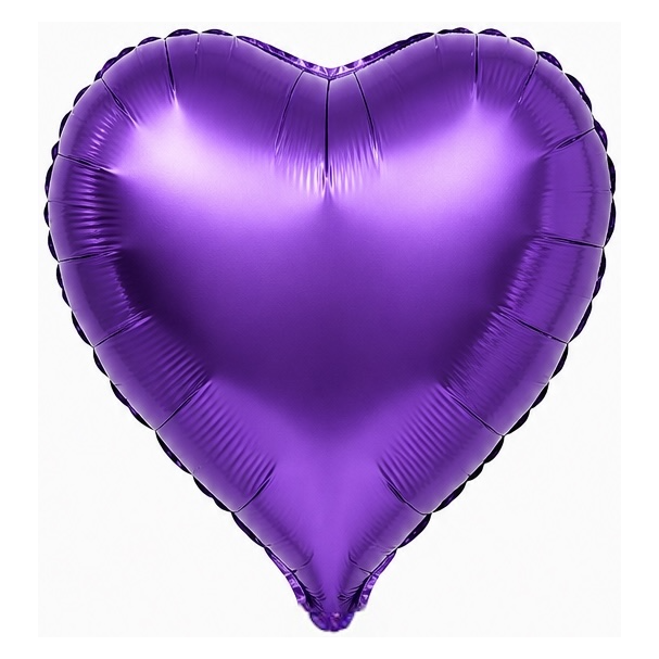 Folijski balon srce – tamnoljubičasti saten, 18″