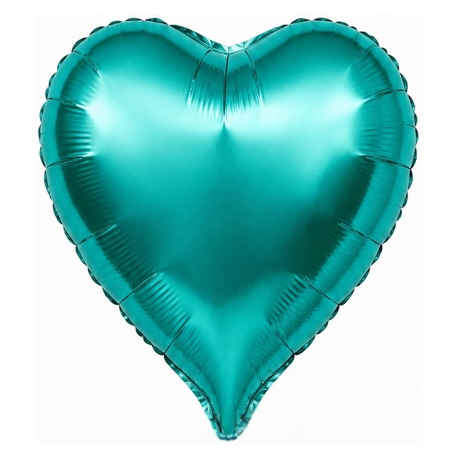 Folijski balon srce – tirkizni saten, 18″