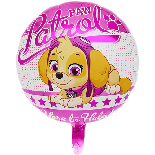 Okrugli folijski balon – Skye, Paw Patrol, 18″