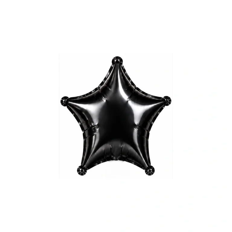 Folijski balon zvijezda – crni, sjaj, 18″