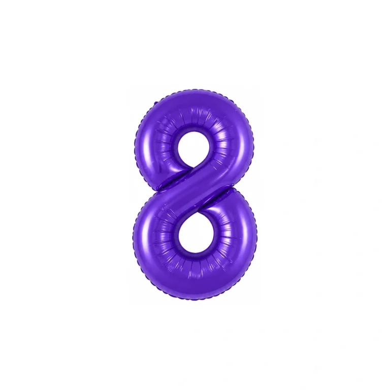 Folijski balon – broj 8, ljubičasti, 40″