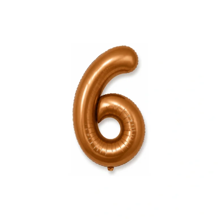 Folijski balon broj 6 – čokoladni sjaj, 40″