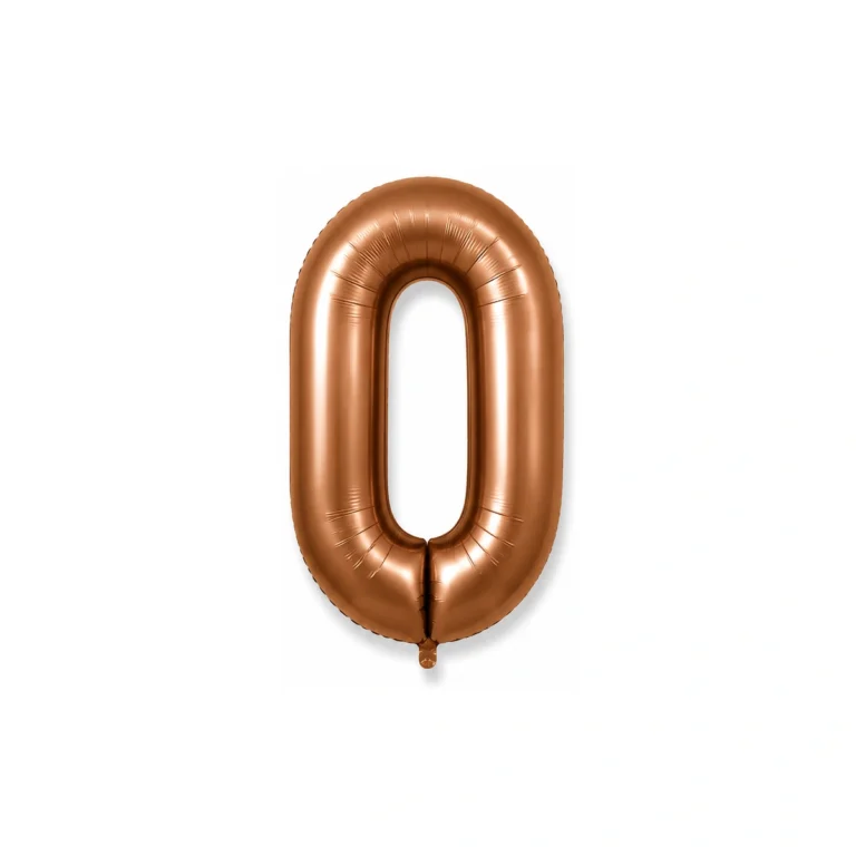 Folijski balon broj 0 – čokoladni sjaj, 40″