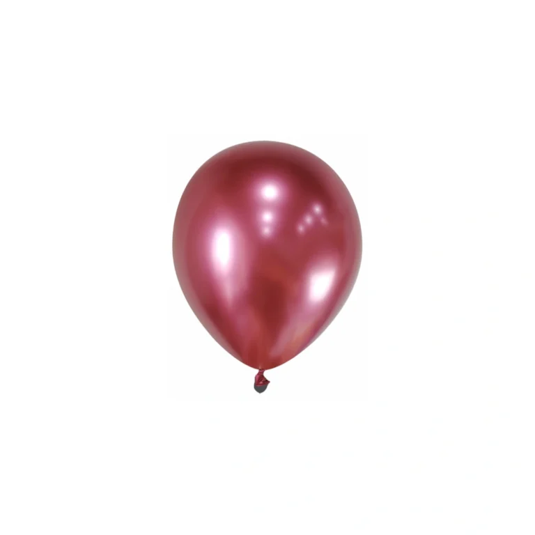 Lateks balon Chrome – crveni, 5″