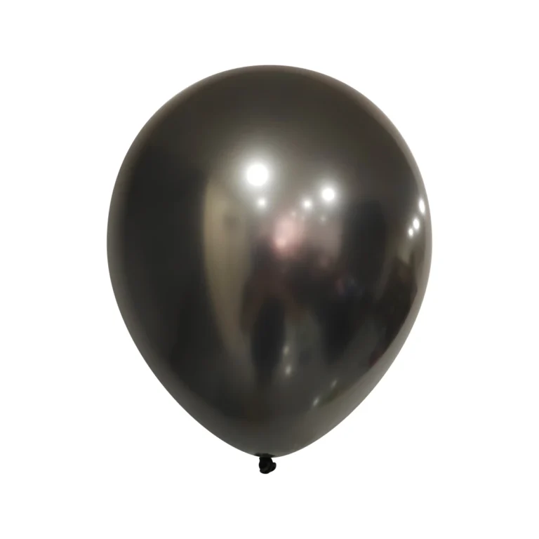 Lateks balon Chrome – crna, 12″