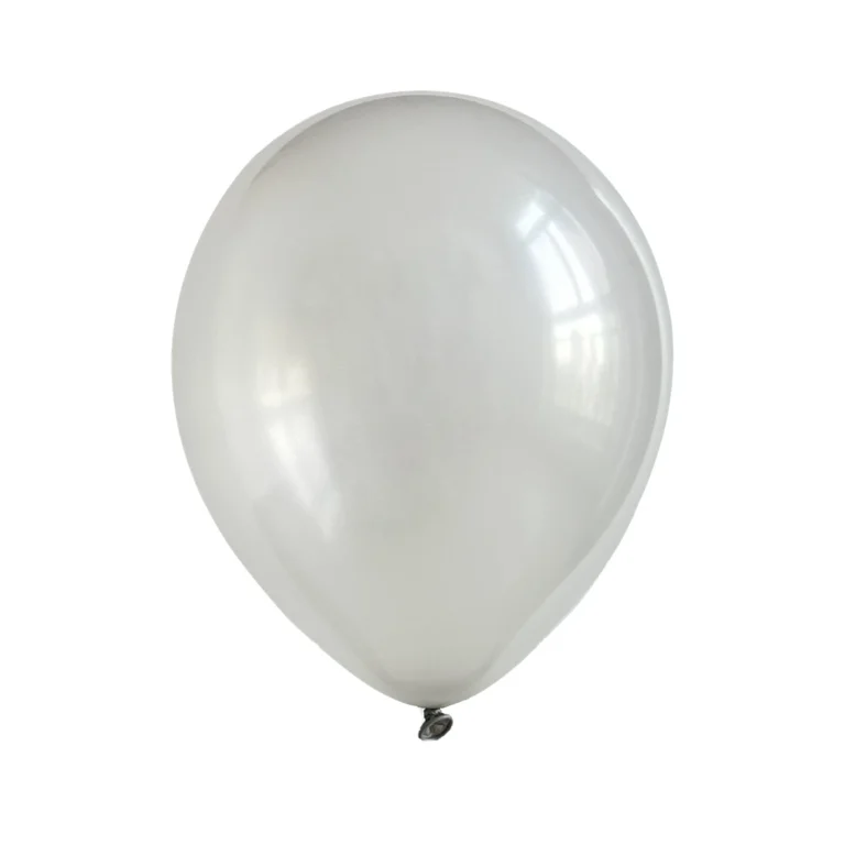 Lateks balon Pearl – srebrna, 5″