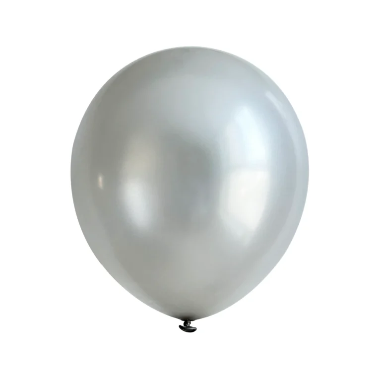 Lateks balon Pearl – srebrna, 12″