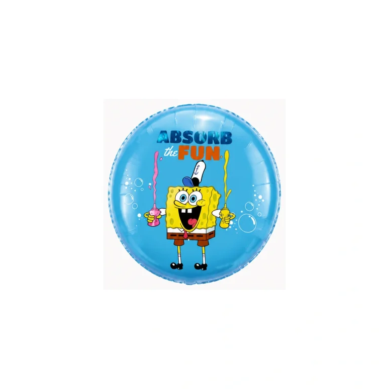 Okrugli folijski balon Sunđer Bob – plavi, 18″