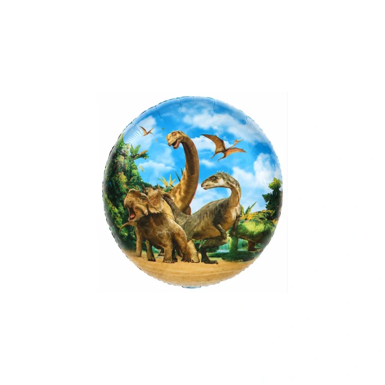 Okrugli folijski balon – realistični dinosaurusi, 18″
