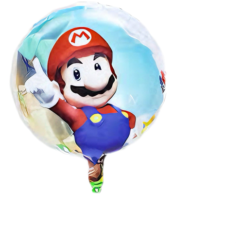 Okrugli folijski balon – Super Mario, 18″