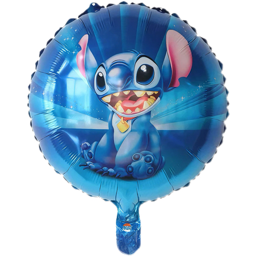 Okrugli folijski balon – Stitch sa zvjezdanim zrakama, 18″