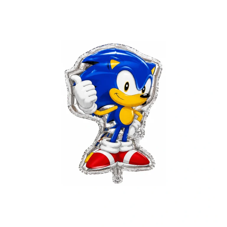 Folijski balon – Sonic sa srebrnom podlogom