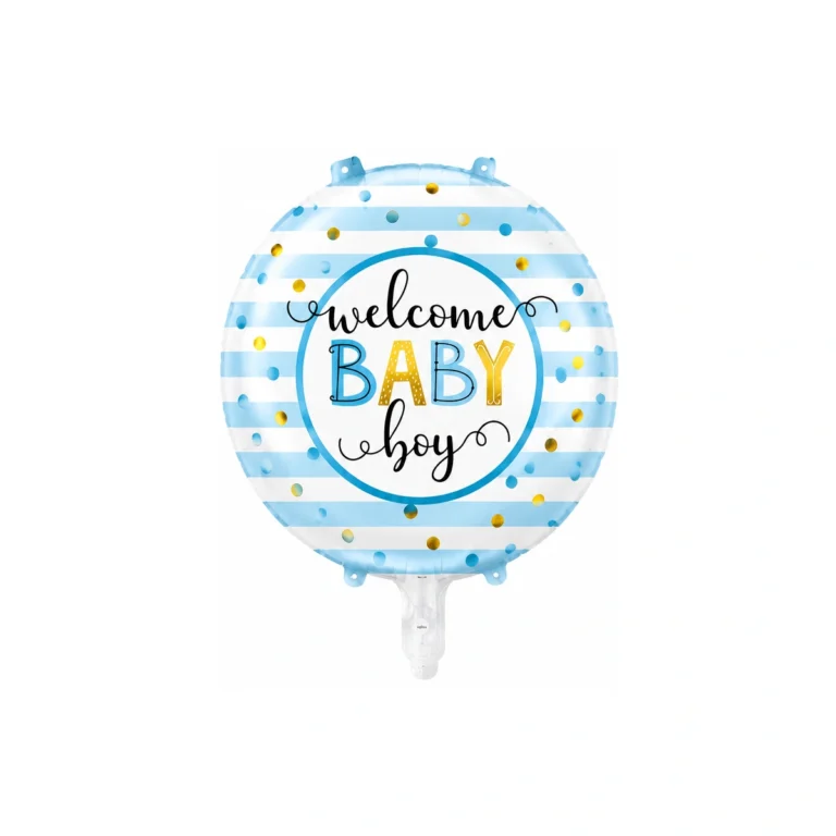Okrugli folijski balon – Welcome Baby Boy, 18″