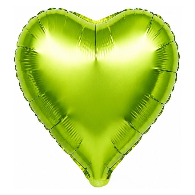 Folijski balon srce – svijetlozeleni, sjaj, 18″