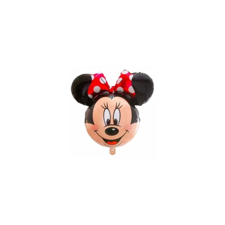 Folijski balon Minnie glava – crvena mašna