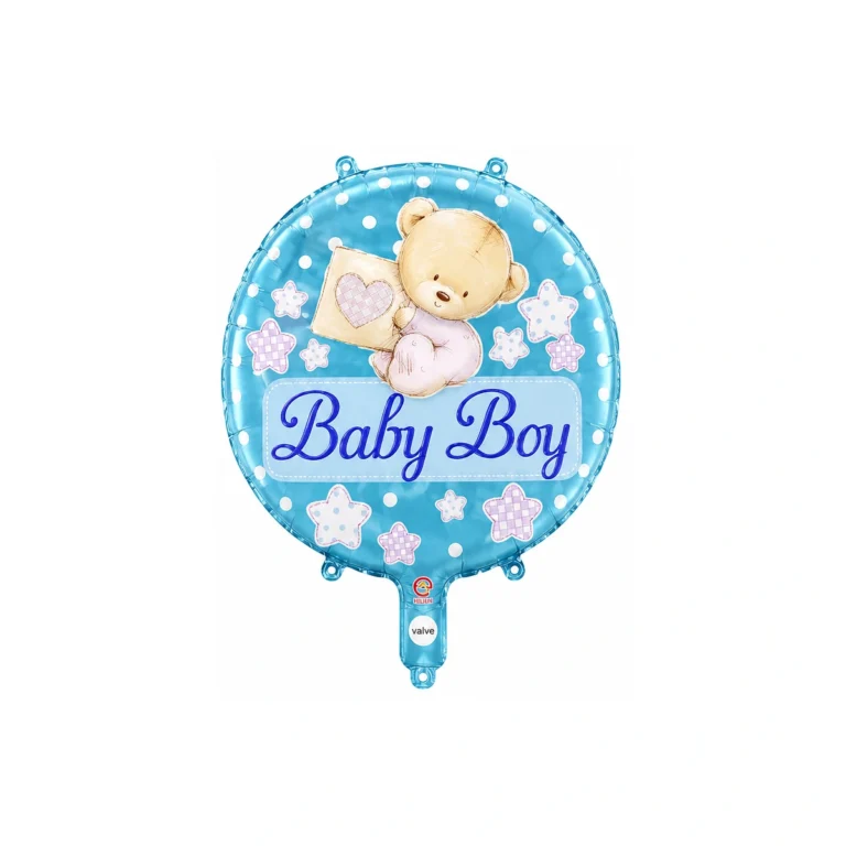Okrugli folijski balon – Baby Boy s medom