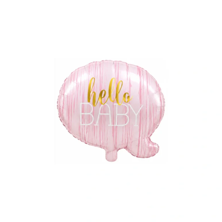 Folijski balon – Hello Baby, rozi ovalni