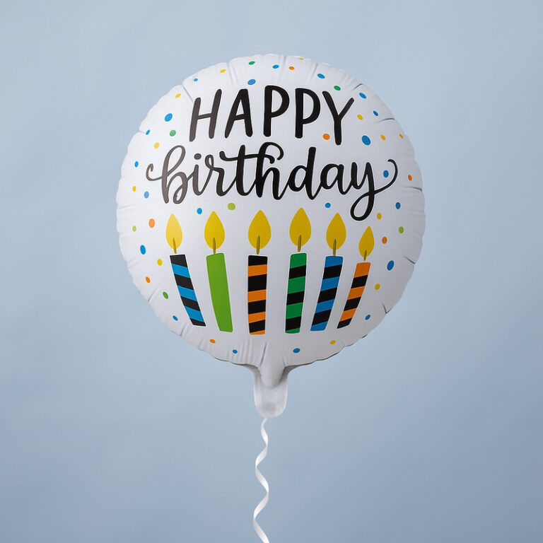Folijski balon – Happy Birthday sa svjećicama