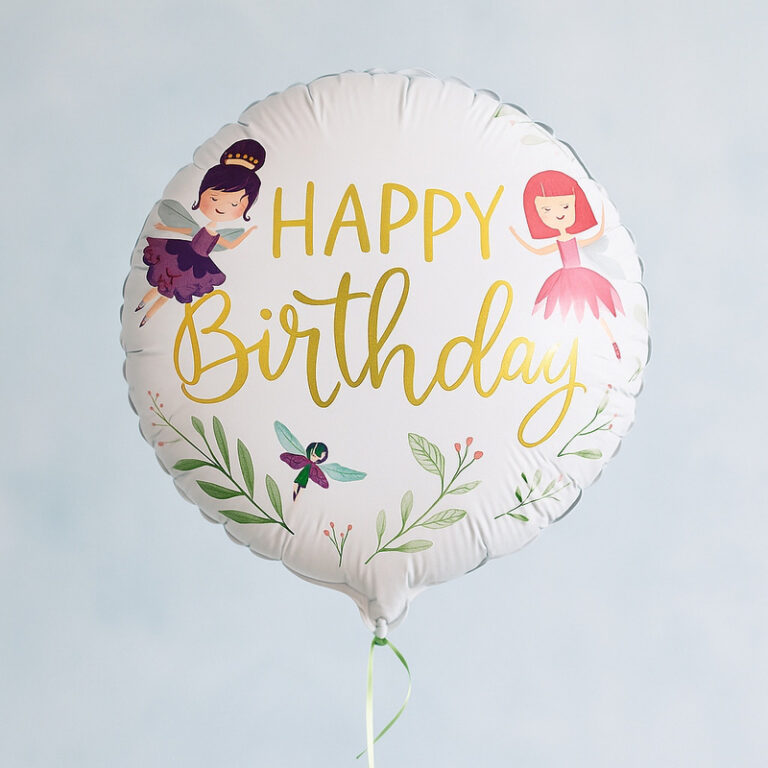 Folijski balon – Happy Birthday s dvije vile