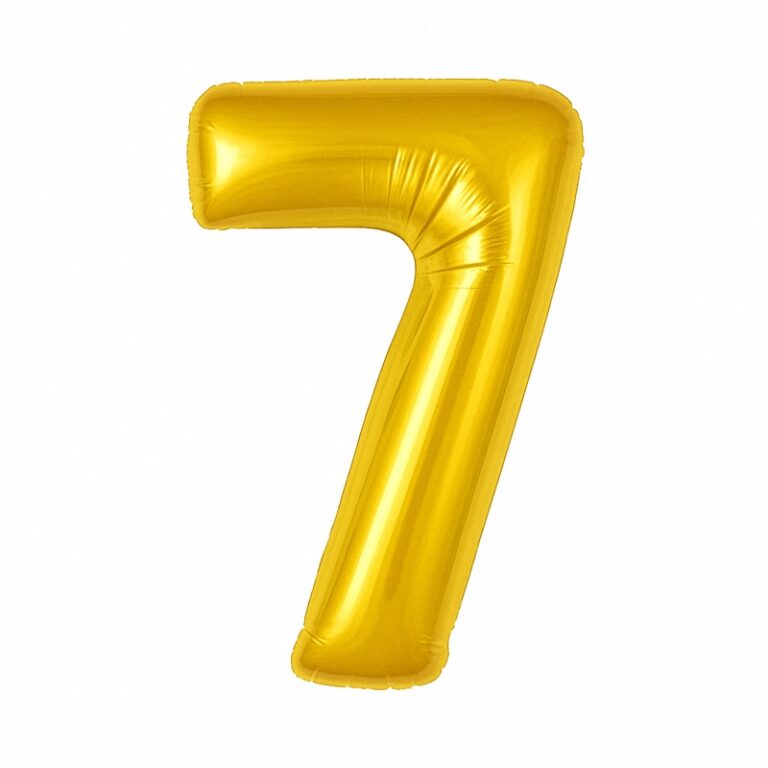 Folijski balon broj 7 – zlatna, 40″