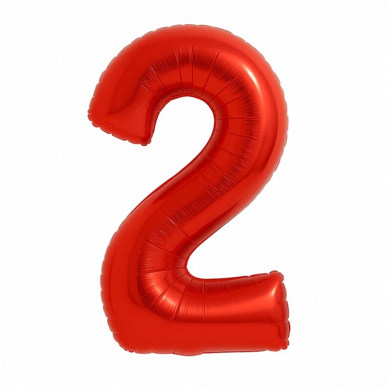 Folijski balon broj 2 – crvena, 40″