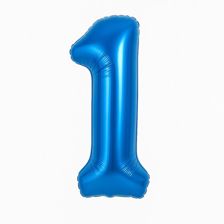 Folijski balon broj 1 – plava, 40″