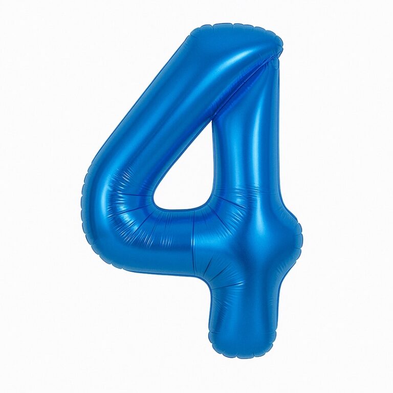 Folijski balon broj 4 – plava, 40″