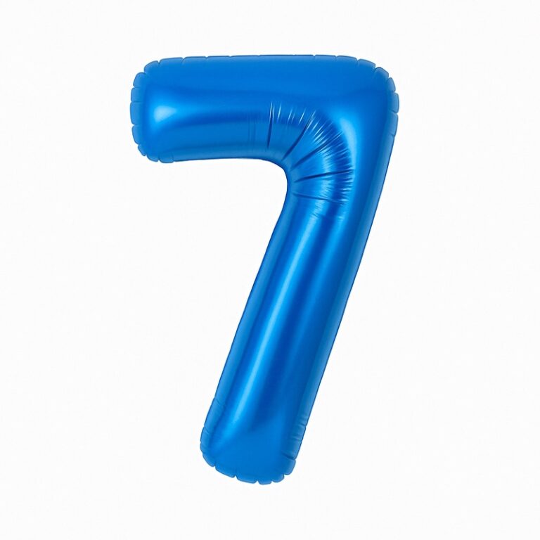 Folijski balon broj 7 – plava, 40″