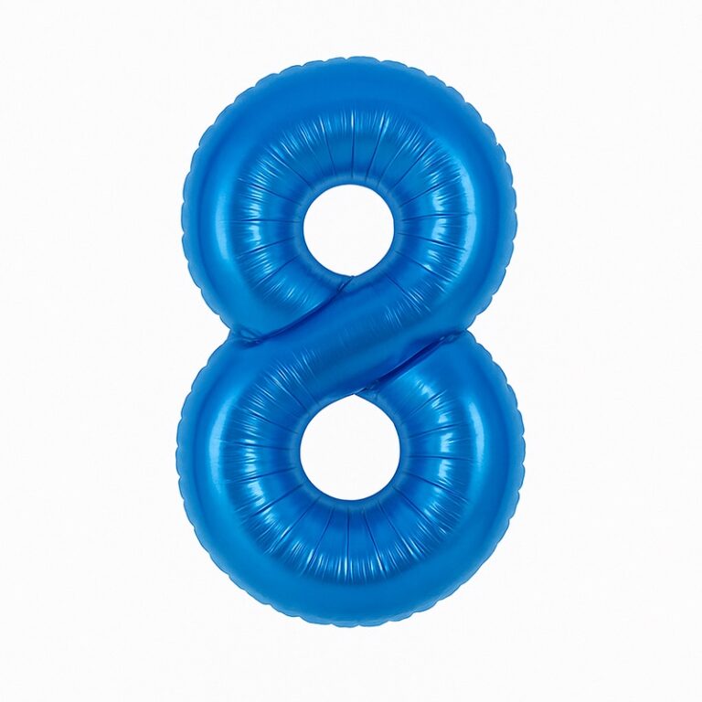 Folijski balon broj 8 – plava, 40″