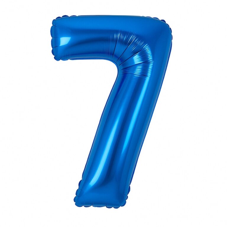 Folijski balon broj 7 – tamnoplava, 40″
