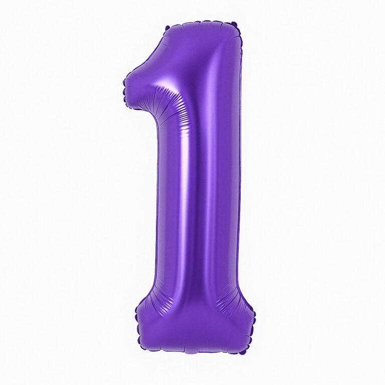 Folijski balon broj 1 – ljubičasta, 40″