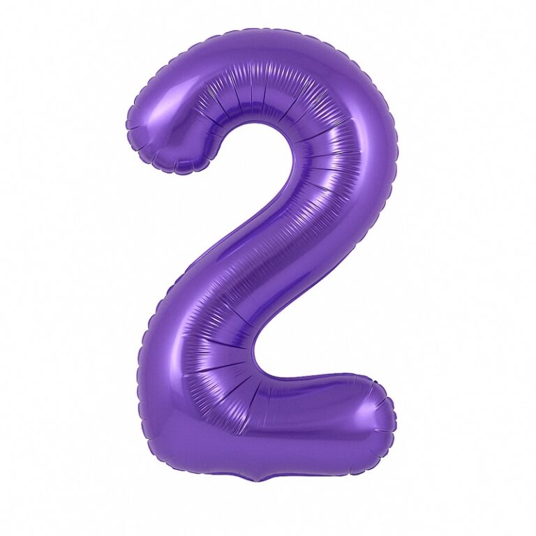 Folijski balon broj 2 – ljubičasta, 40″