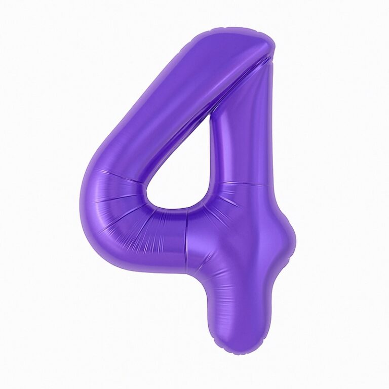 Folijski balon broj 4 – ljubičasta, 40″