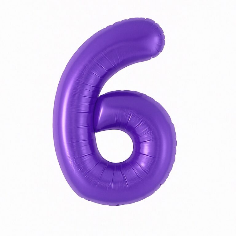 Folijski balon broj 6 – ljubičasta, 40″