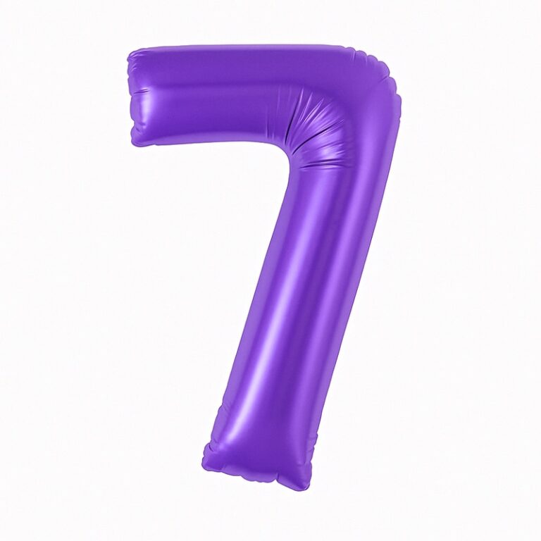Folijski balon broj 7 – ljubičasta, 40″